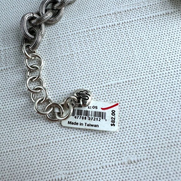 Brighton Rope Link Bracelet, Silver Tone, 7" + 1" Extender, NWT - Picture 10 of 12